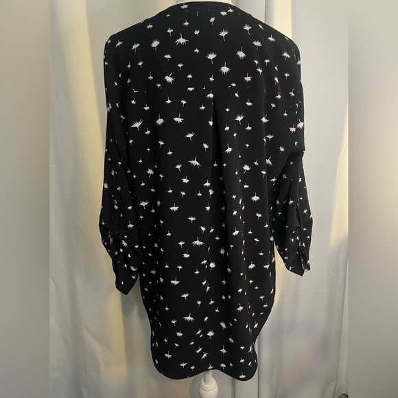 Danielrainn Black And white Bird print Business Blouse Woman Size Large - Picture 6 of 6